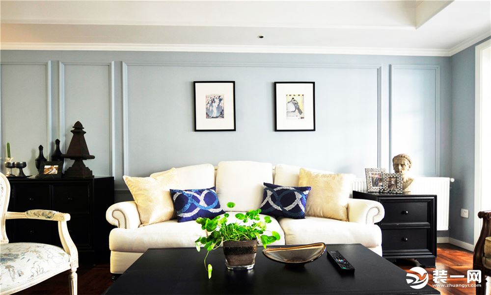 成都丰立装饰龙城一号96平三居室美式风格实景案例--沙发