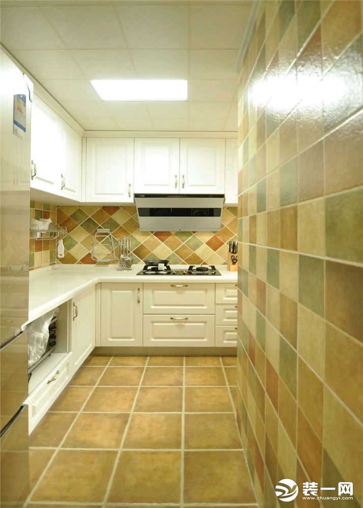 丰立装饰鲁能城98平三居室美式风格实景案例--厨房