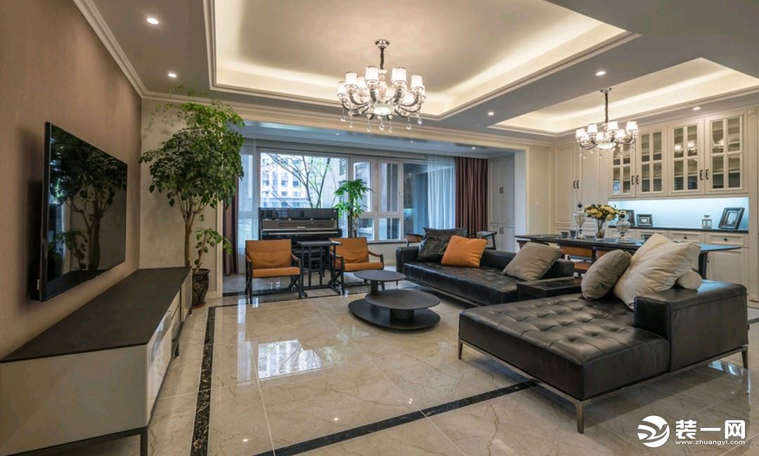 客厅  【丰立装饰】140平米现代风格实景案例造价16.8万
