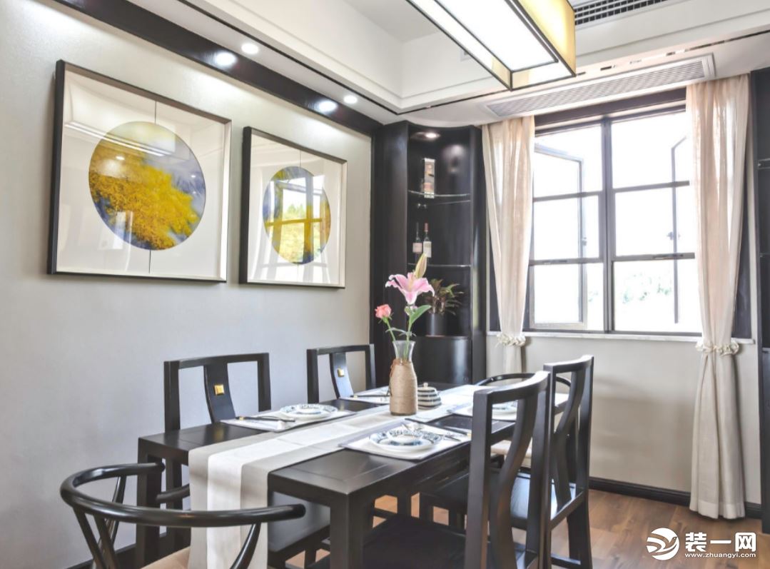 【丰立装饰】120平米现代中式禅意与现代感并存  餐厅