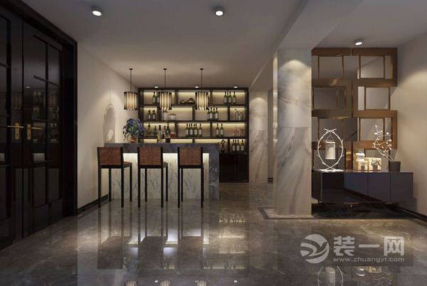 上海保利茉莉公馆340平米别墅中式风格酒吧