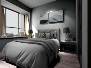 卧室墙面选用墙面壁布通过颜色点亮空间，让居家休息空间多一份安静和祥和。
