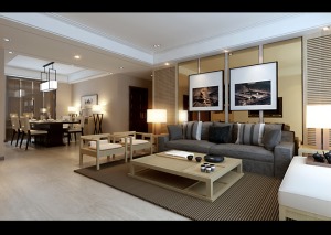 汉口马场 三居室 现代木色风格 125平