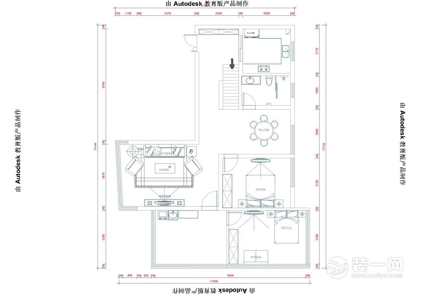 银河利港新城200平户型图