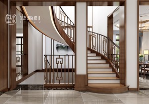 中星红庐楼梯间效果图——星杰国际设计作品