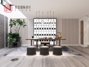禾峰乾庄500平新中式联排——星杰国际设计作品