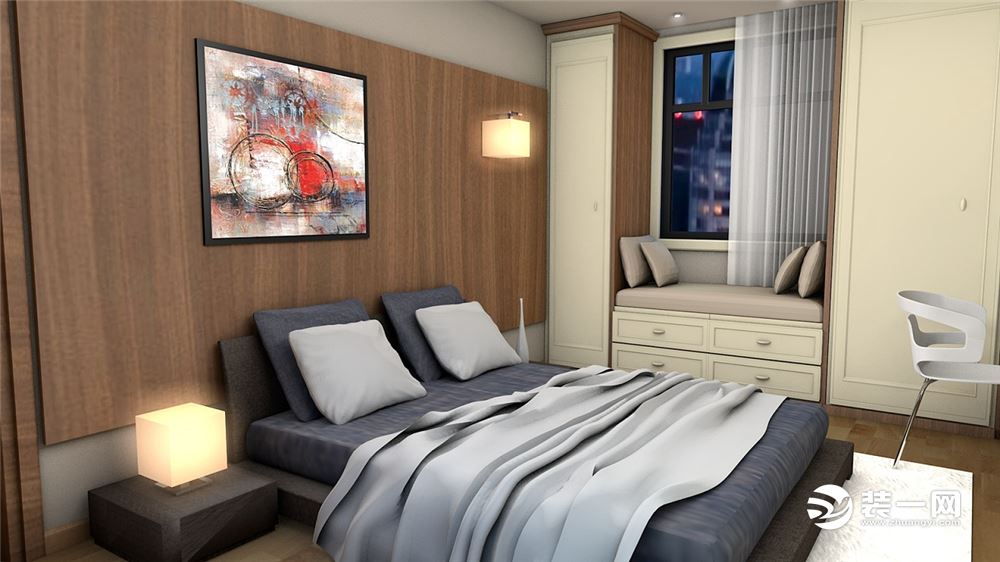 上海印象欧洲城卧室现代风格装修效果图