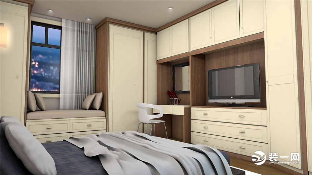 上海印象欧洲城卧室一角现代风格装修效果图