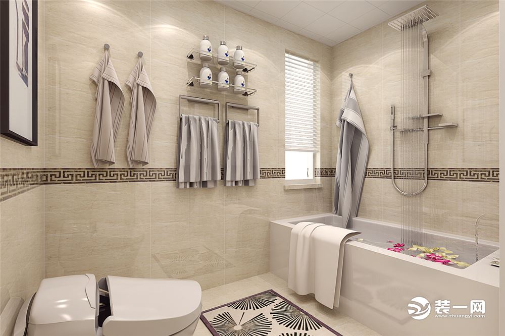 上海华新家园卫浴间现代简约风格装修效果图