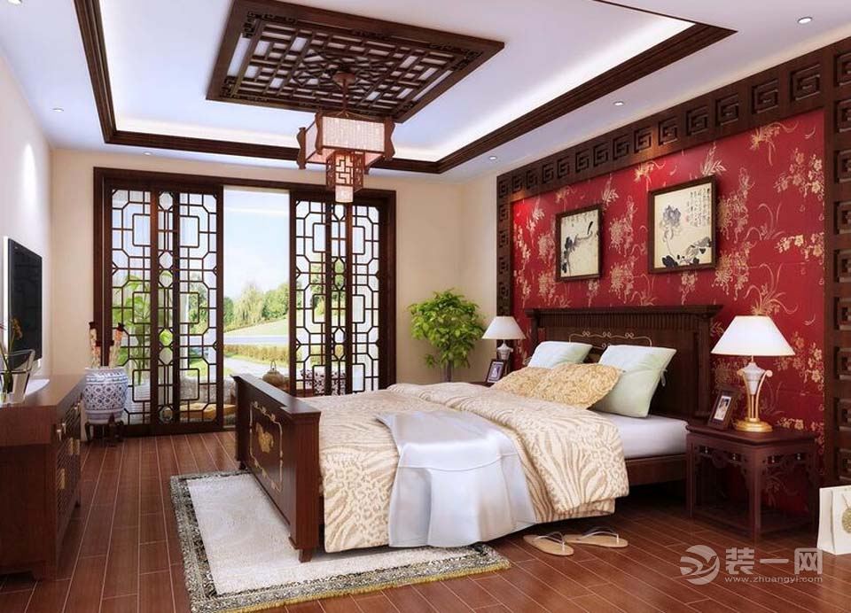 中式风格二居室卧室