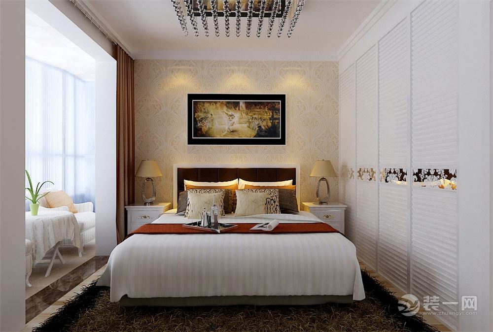 华峪东区98平米现代简约风格案例设计--卧室