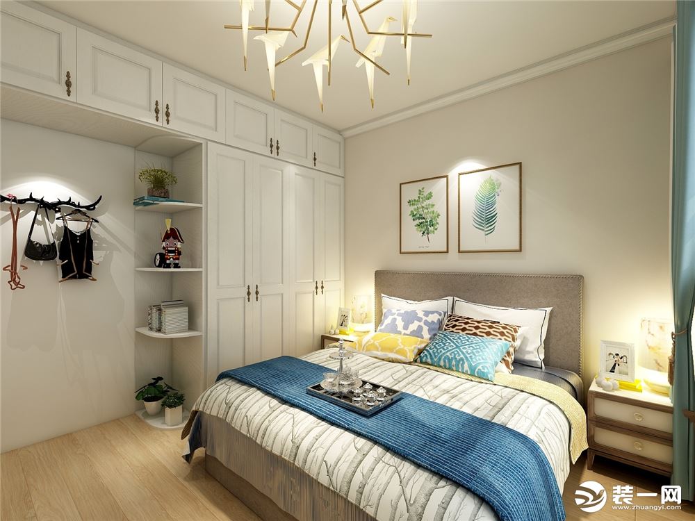 兰亭玉湖城98平米二居室现代简约风格之卧室