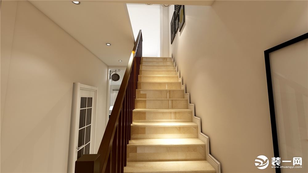 兰田传奇107平米二居室现代简约风格之楼梯