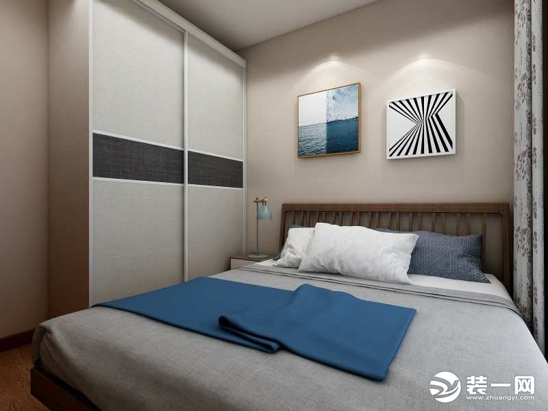 民政园90平米二居室现代简约风格的卧室效果图