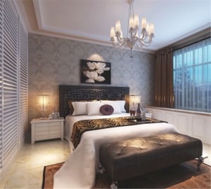 复地东山国际135平米现代风格设计--卧室