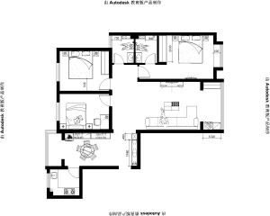 龙城2011-146平米三居室欧式风之户型图