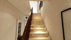 兰田传奇107平米二居室现代简约风格之楼梯