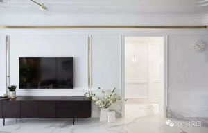 140平米现代轻奢风格~电视背景墙效果图