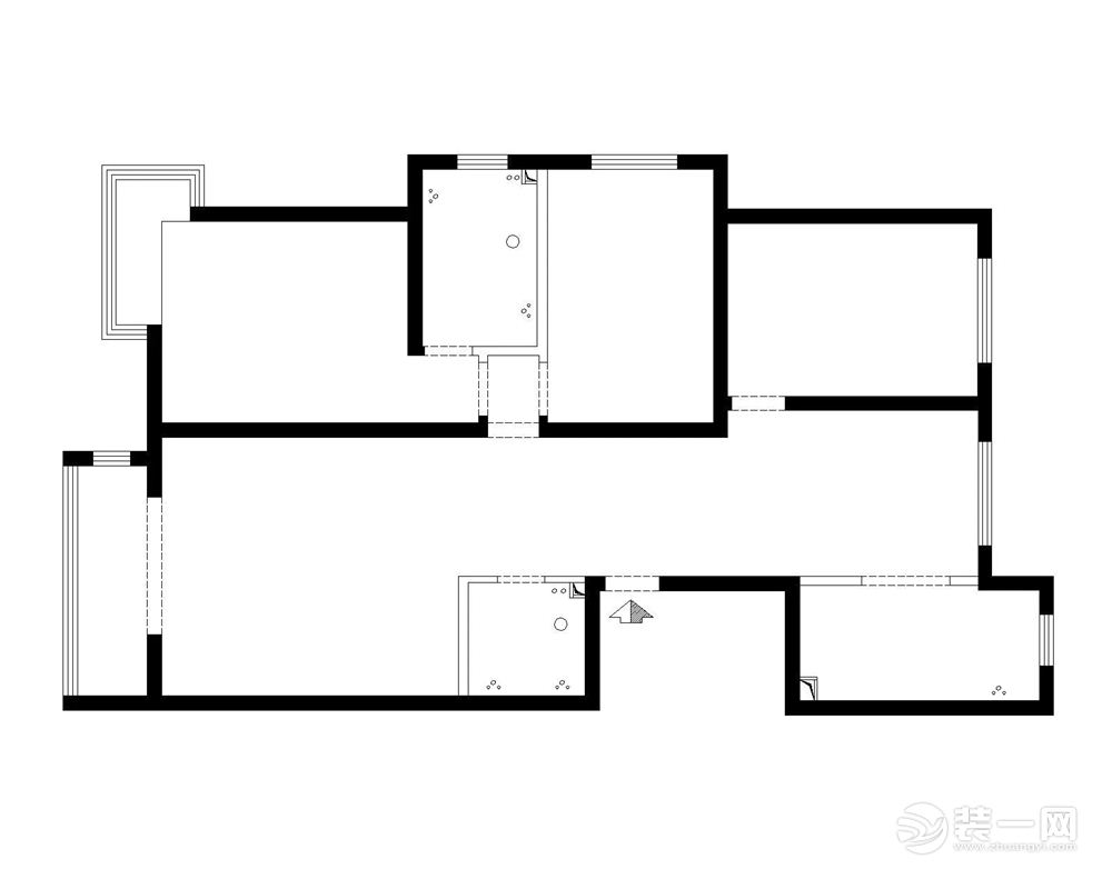 南昌汇景新城95平米三居室现代风格户型图