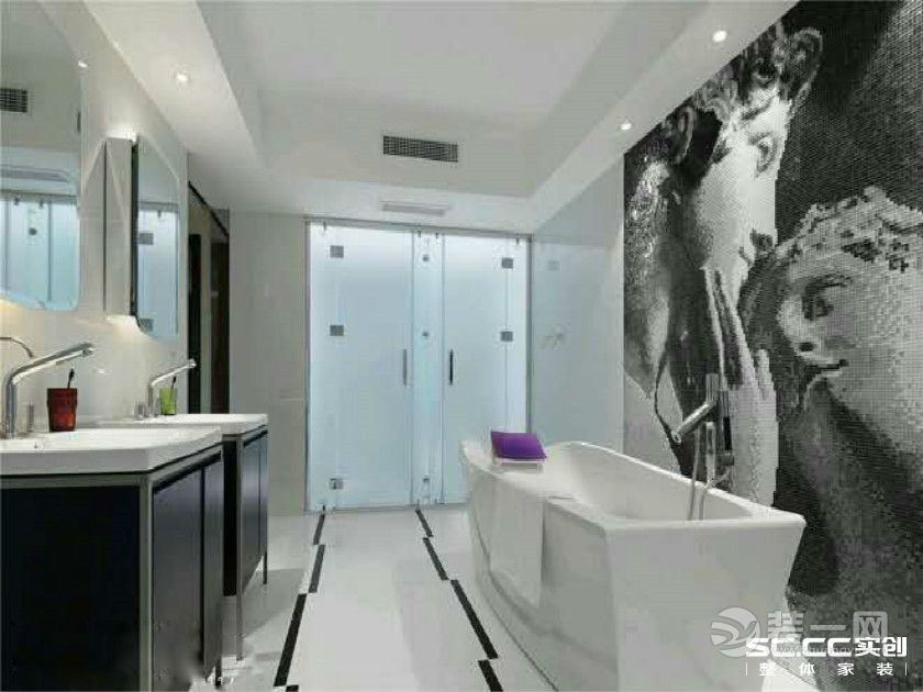 南昌保利香槟258平米复式现代简约风格浴室效果图
