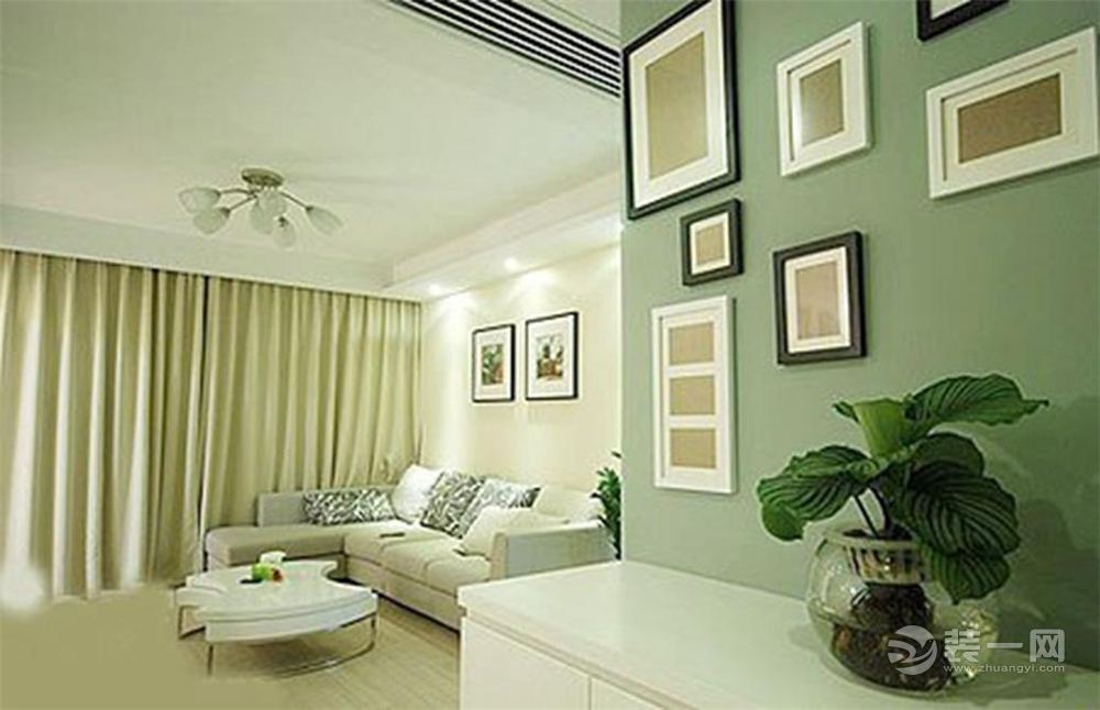 南昌万达文化旅游城99平米三居室现代简约风格客厅效果图