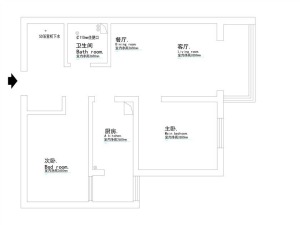 南昌金色堤岸130平米三居室新中式风格户型图