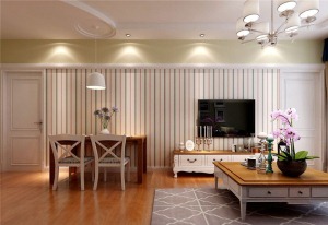 南昌柏悦星城72平米两居室美式风格背景墙效果图