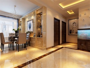 南昌保利金香槟146平米三居室现代风格餐厅效果图