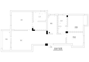 南昌海域香廷104平米三居室欧式风格原建平面图
