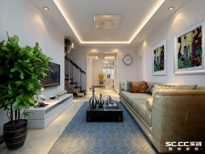 南昌绿地悦城144平米两居室现代简约风格案例图