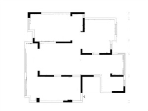 南昌绿地悦城144平米四居室简欧风格原始户型图