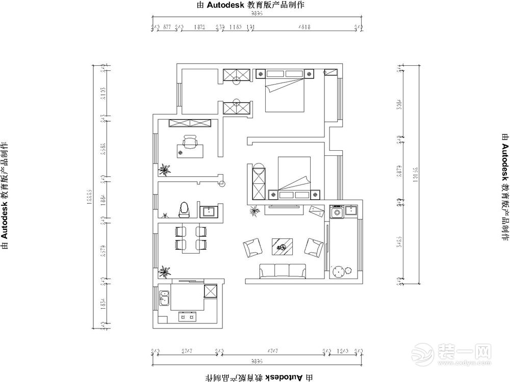 新华御湖上园116平现代设计效果图