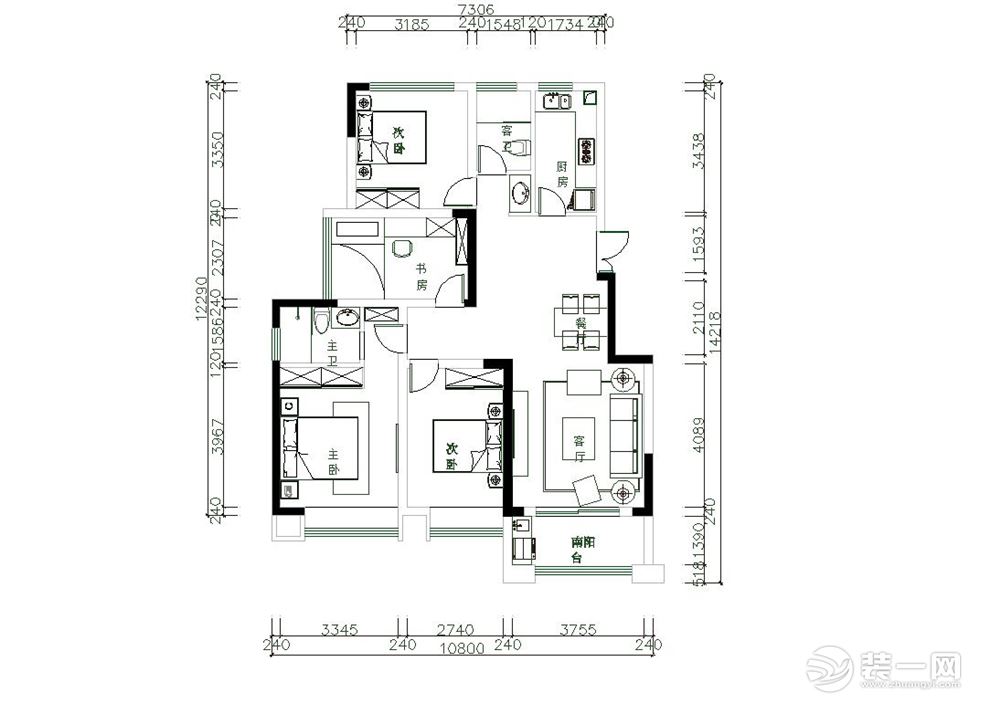 葛洲坝玖珑府125平现代设计效果图，欢迎参考！