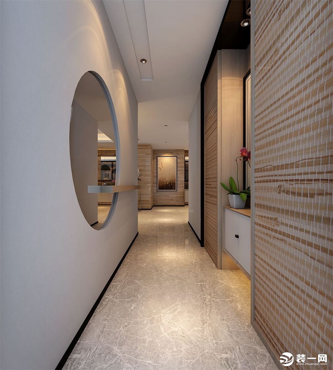 中铁滨湖名邸三居室现代风格客厅设计案例