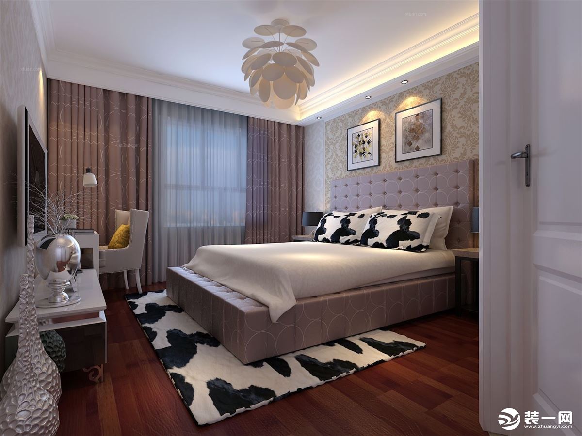 保利拉菲公馆127平现代设计案例卧室
