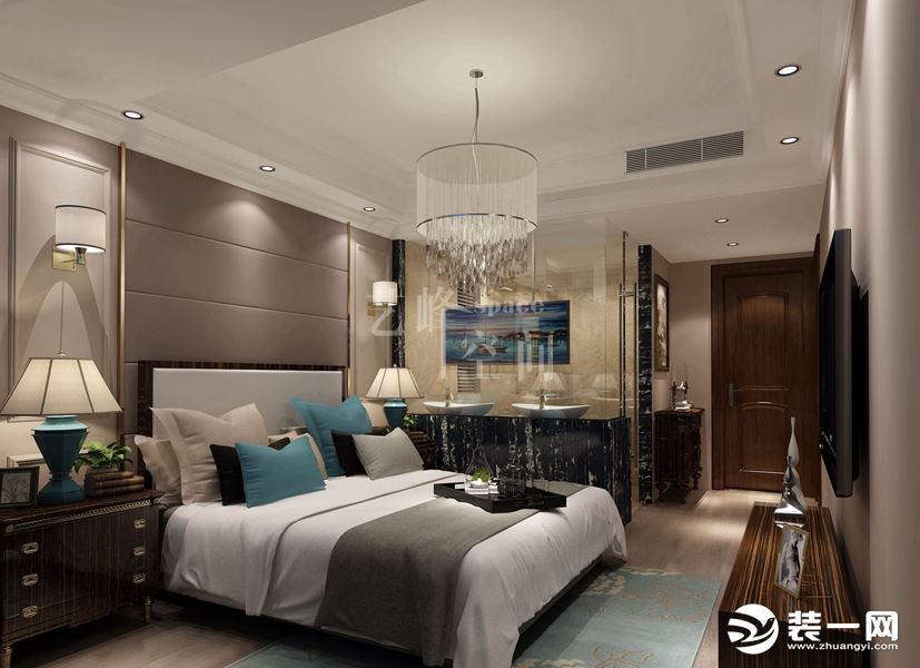 卧室  银海湾新古典装修效果图造价9万