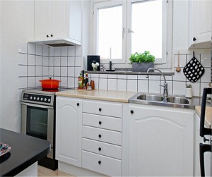 时代倾城  68平 二居室 造价10万 北欧风格厨房效果图