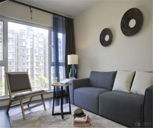 卓越蔚蓝城邦—78平 两居室—造价7万 现代简约客厅