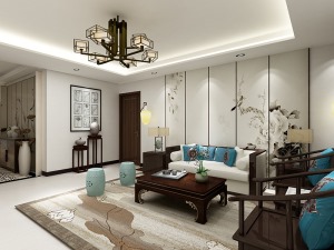 北京业之峰国誉府125平新中式风格三居室