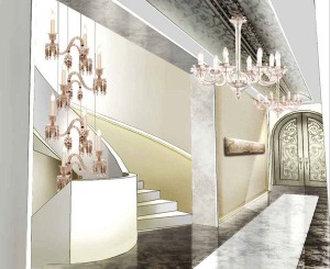 温州永和锦园300平米别墅混搭风格走廊 楼梯