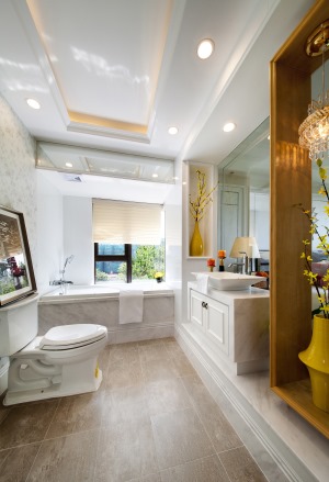龙湾首府四居室欧式风格装修效果图浴室