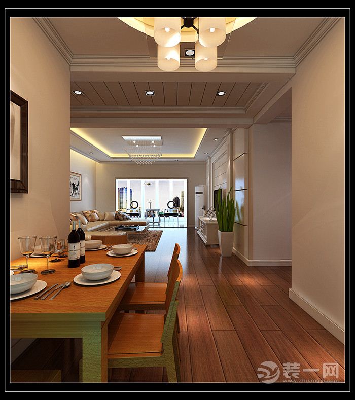 贵阳金元国际142平米三居室现代风格餐厅灯具