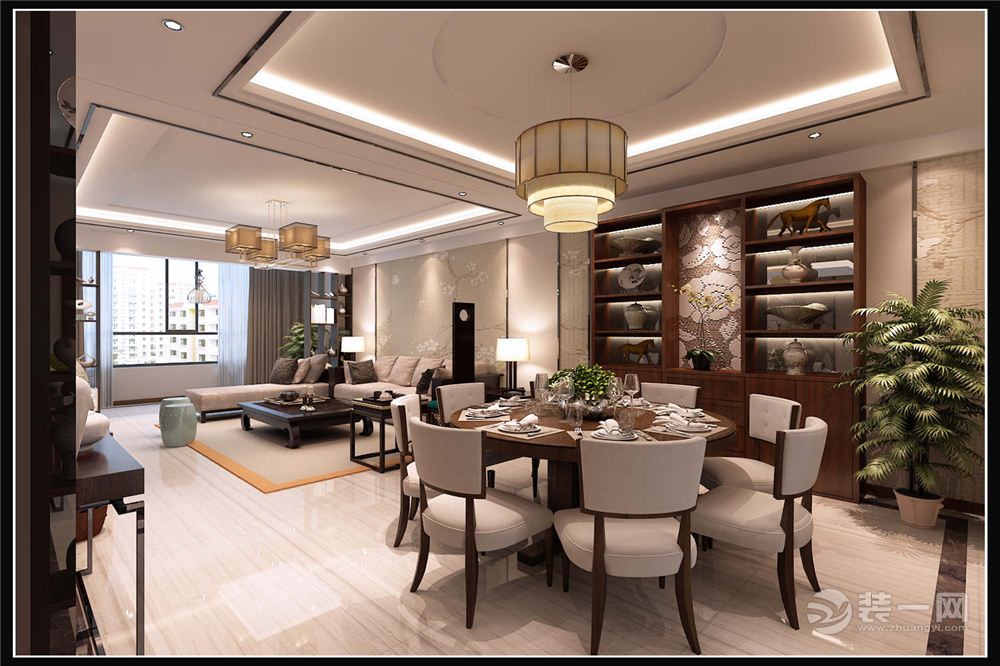 贵阳观山湖一号170平米四居室新中式风格餐厅