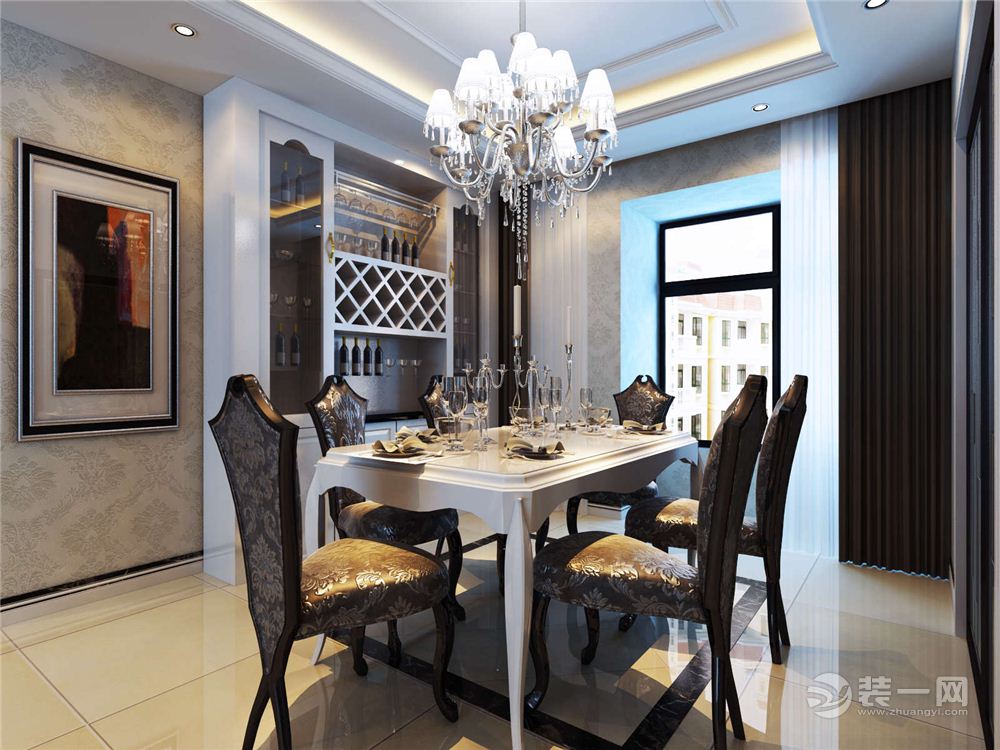 贵阳未来方舟140平米四居室现代风格餐厅餐桌