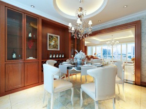 贵阳保利凤凰湾170平米四居室欧式古典风格餐厅