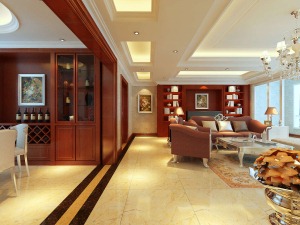 贵阳保利凤凰湾170平米四居室欧式古典风格客餐厅