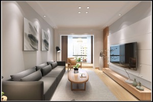 贵阳未来方舟85平米二居室日式风格客厅