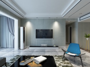 贵阳海大装饰-花果园139平米现代风格效果图客厅
