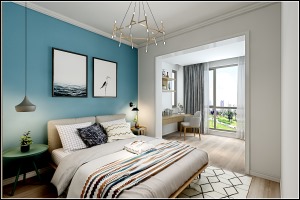 海大装饰-万科公园传奇117平米北欧风格效果图卧室