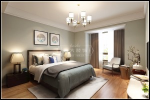 海大装饰-远大美域130平米新中式风格效果图 卧室